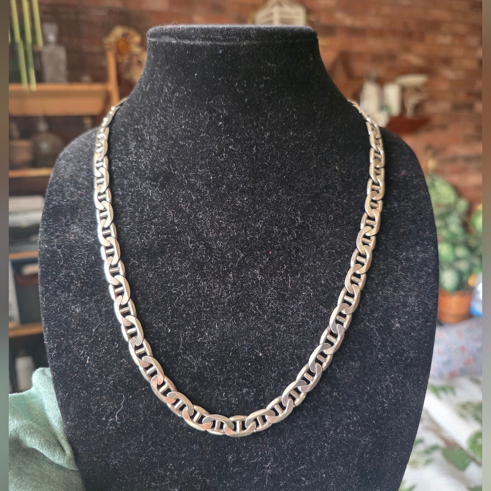 925 Sterling Silver | Anchor Mariner Chain | Heavy Chunky Mens Chain | Guc